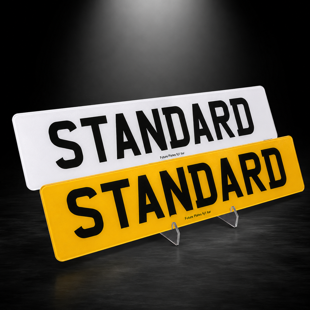 Standard Road Legal number plates, front and rear pair